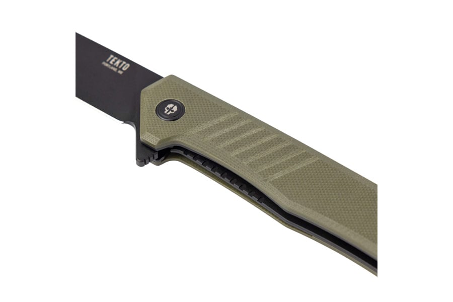 TEKTO KNIVES F1 Alpha Folding Pocket Knife with OD Green G10 Handle